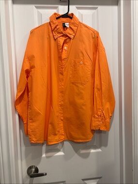 Divided Orange Button-Up Shirt